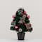 2ft. Pre-Lit Fir Artificial Christmas Tree in Planter, White Optic Fiber Lights